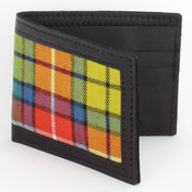 Tartan Wallet, Scottish Leather, Buchanan Tartan